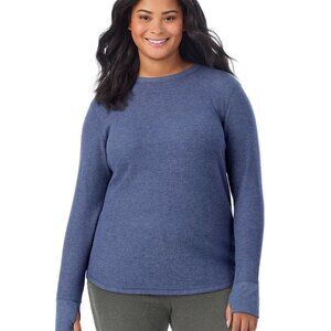 #1408 Cozy Stretch Thermal Long Sleeve Crew PLUS